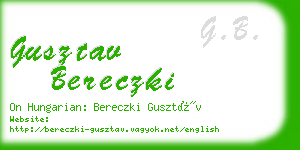 gusztav bereczki business card
